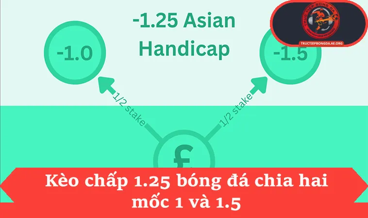 Kèo chấp 1.25 bóng đá chia hai mốc 1 và 1.5